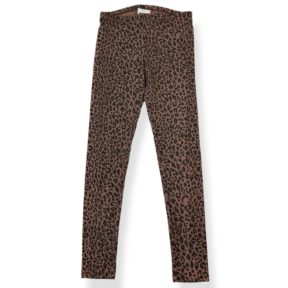 No‎ Nonsense Cotton Leggings Womens S Mink Brown Black Animal Print